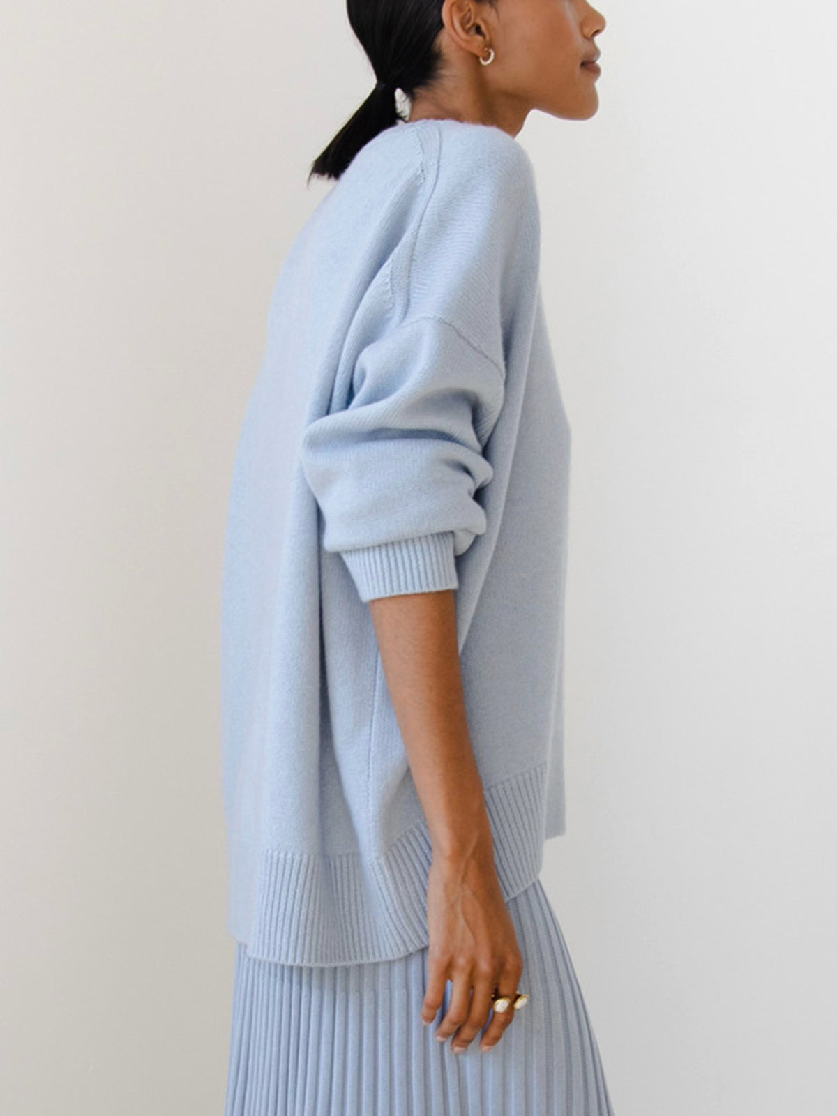 Anara | Jersey de Punto Oversized con Cuello Redondo para Mujer de Otoño