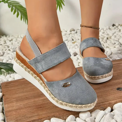 Sandalias elegantes y cómodas con suela ligera para mujer, versátiles para verano o diario