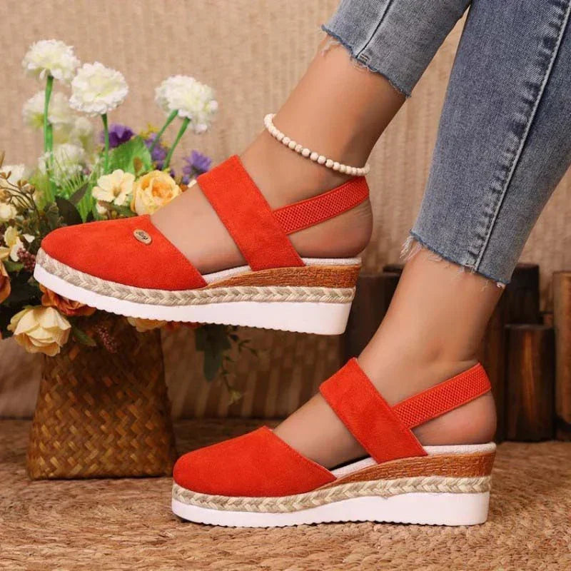 Sandalias elegantes y cómodas con suela ligera para mujer, versátiles para verano o diario