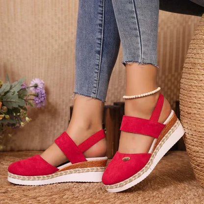 Sandalias elegantes y cómodas con suela ligera para mujer, versátiles para verano o diario