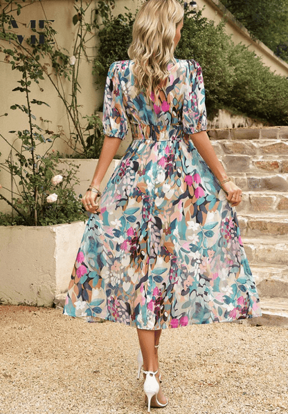 Vestido largo favorecedor para mujer, cómodo y versátil para diario o viaje