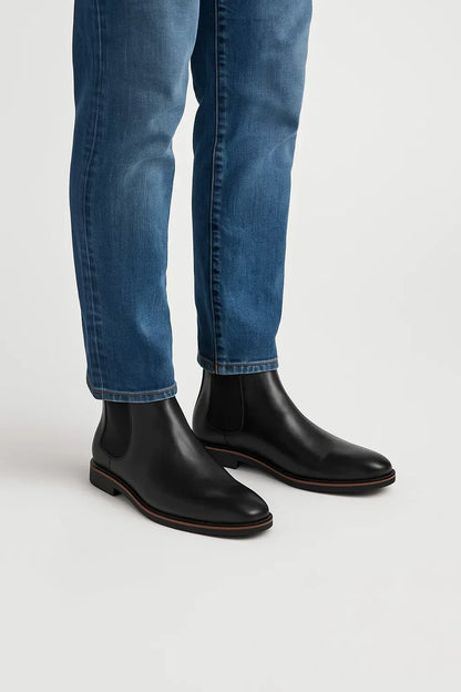 Thijs | Botas Chelsea de Cuero Sintético Retro para Hombre de Ciudad