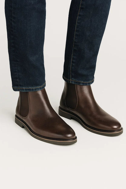 Thijs | Botas Chelsea de Cuero Sintético Retro para Hombre de Ciudad