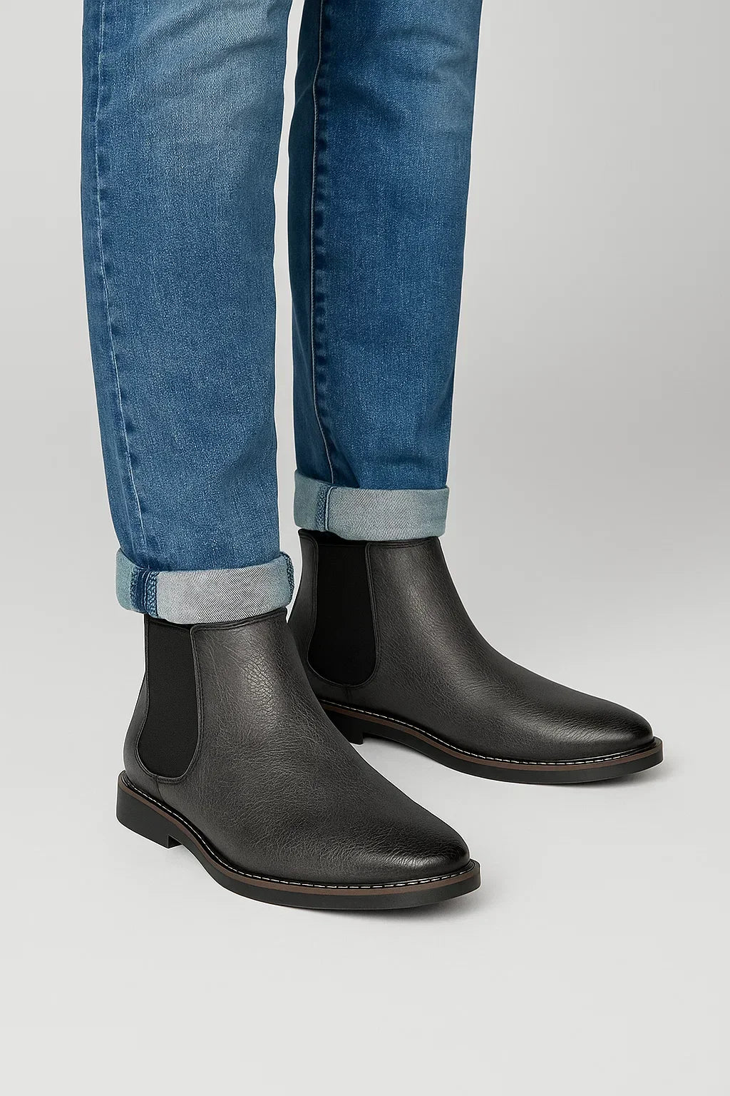 Thijs | Botas Chelsea de Cuero Sintético Retro para Hombre de Ciudad