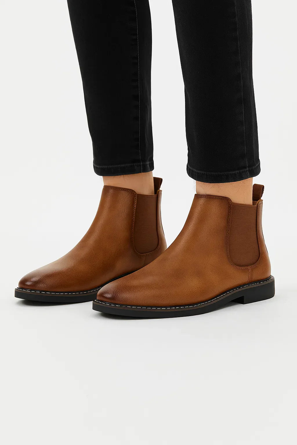 Thijs | Botas Chelsea de Cuero Sintético Retro para Hombre de Ciudad
