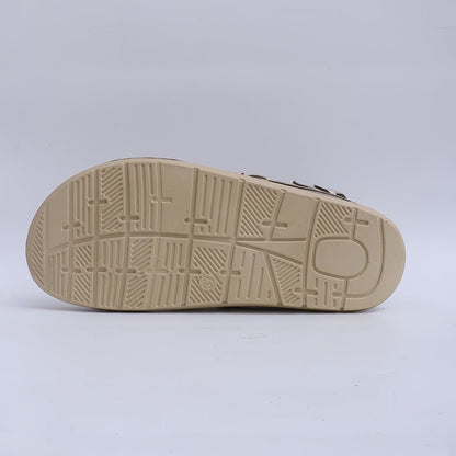 Sandalias planas con doble hebilla ajustable para mujer