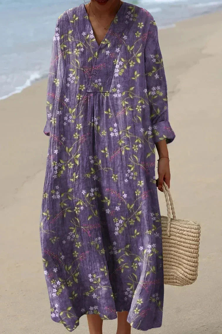 Vestido maxi femenino con patrón geométrico atemporal, elegante para evento