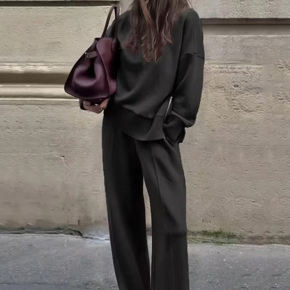 Conjunto de sudadera y pantalón holgado para mujer, cómodo y versátil para uso diario