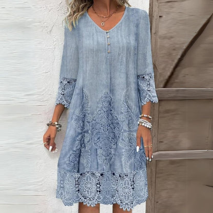 Vestido De Punto Con Botones Para Mujer - Elegancia Sofisticada