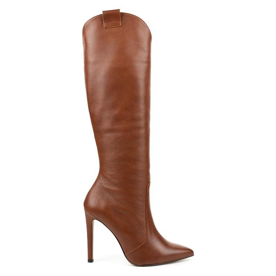 Botas largas de estilo vintage para mujer con tacones altos y un diseño elegante