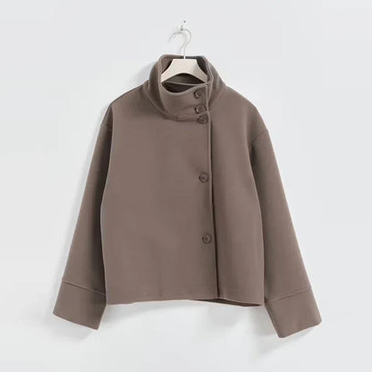 Bronte | Abrigo Entallado con Cuello Alto y Doble Botonadura para Mujer