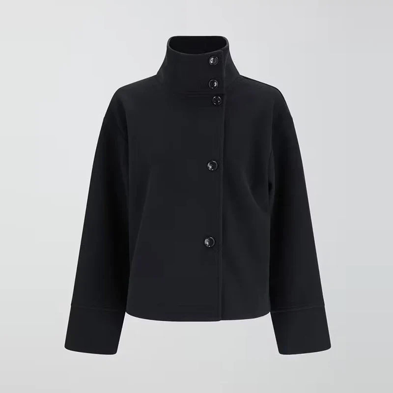 Bronte | Abrigo Entallado con Cuello Alto y Doble Botonadura para Mujer