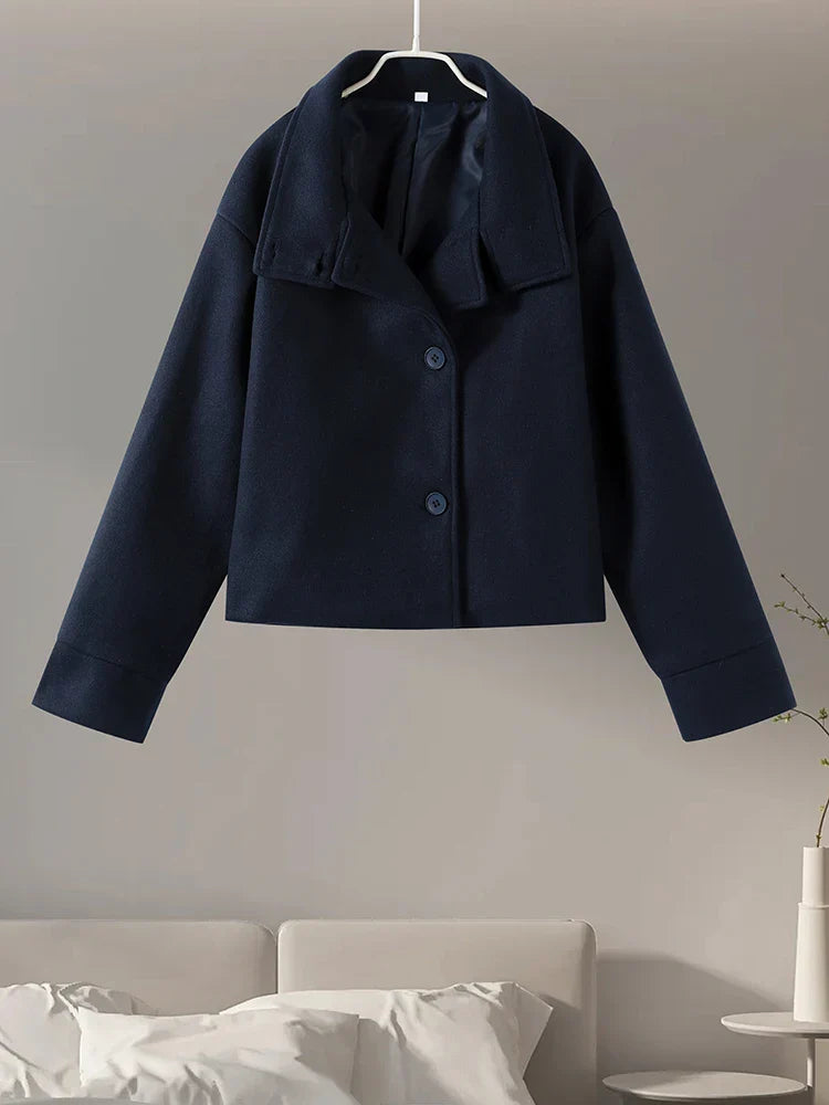 Bronte | Abrigo Entallado con Cuello Alto y Doble Botonadura para Mujer