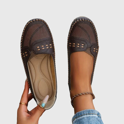 Zapatos ortopédicos tipo mocasín con plantilla ergonómica y suela flexible para mujer, cómodos y versátiles para uso diario o trabajo