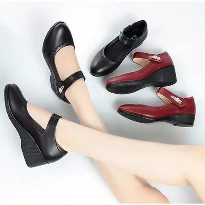 Zapatos de tacón medio elegantes con plantilla anatómica para mujer, cómodos y versátiles para oficina o diario