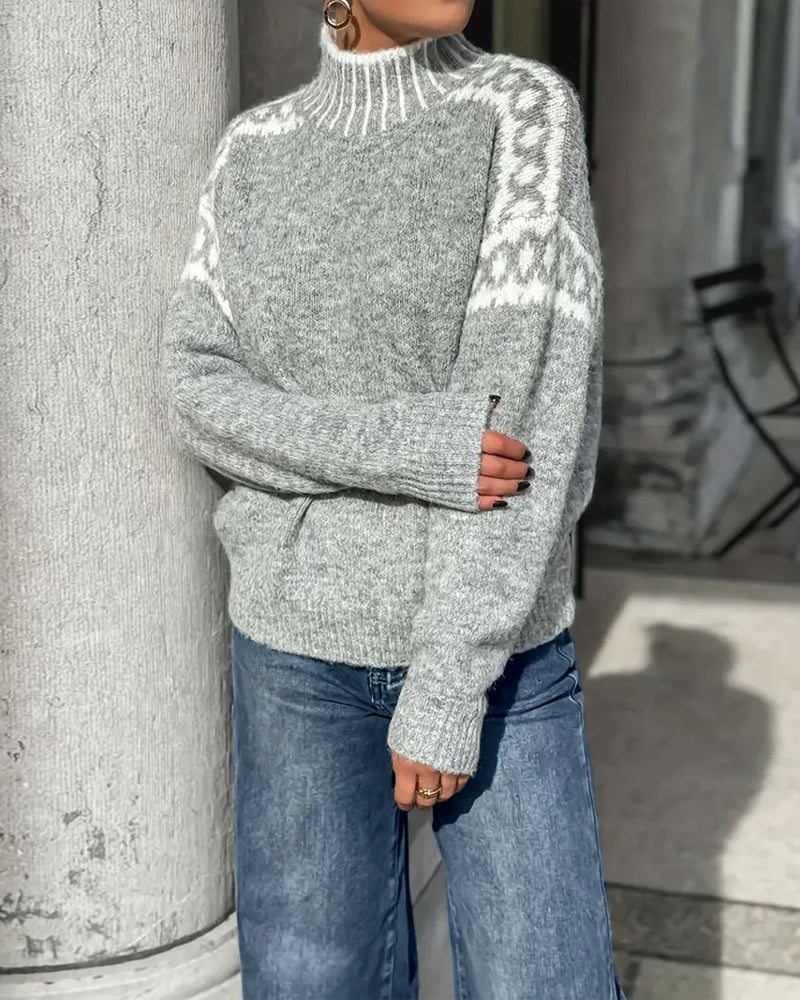 Livia | Jersey de Punto Grueso con Cuello Alto para Mujer