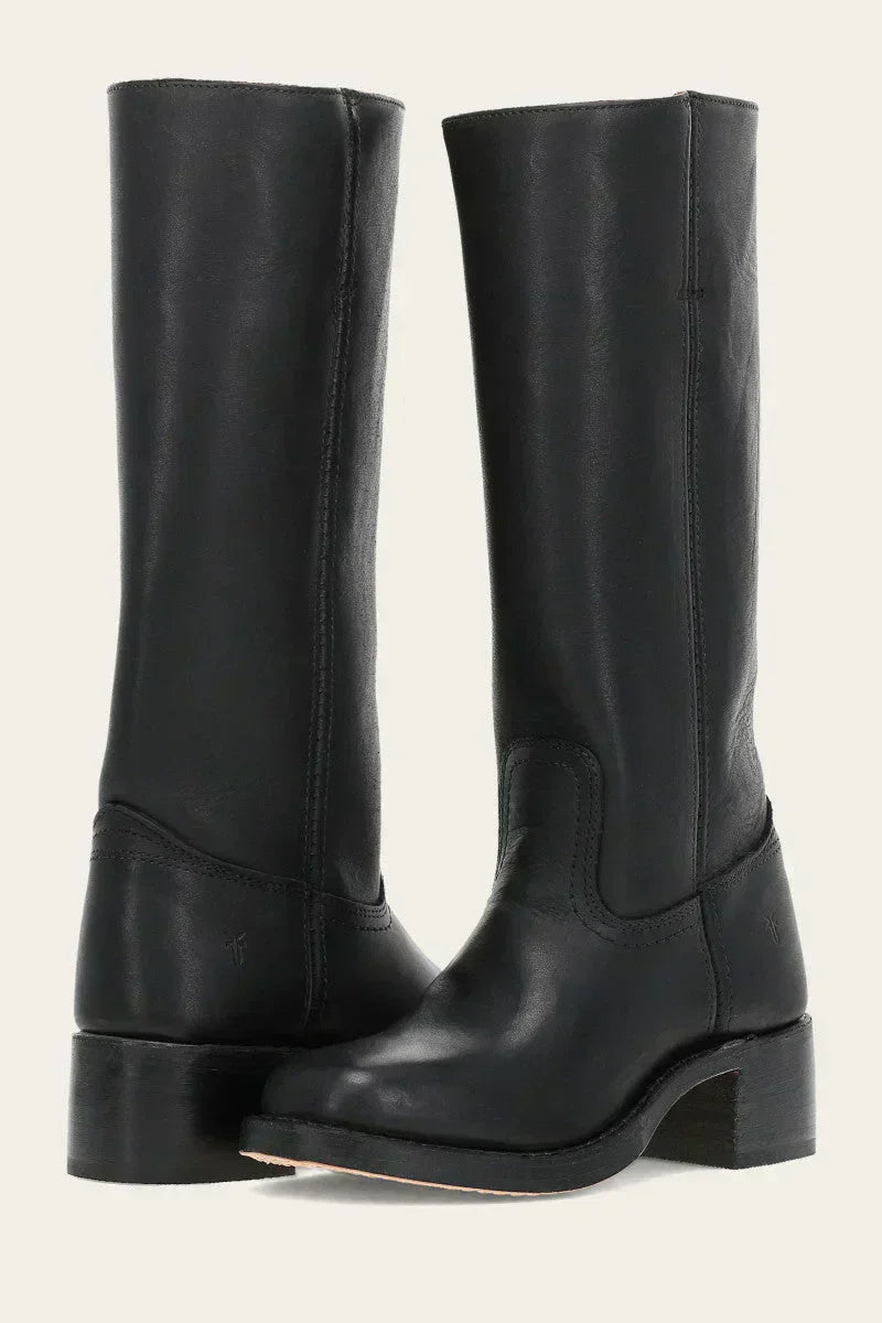 Lucía | Botas de Cuero Exclusivo con Suela Flexible y Tacón Elegante para Mujer