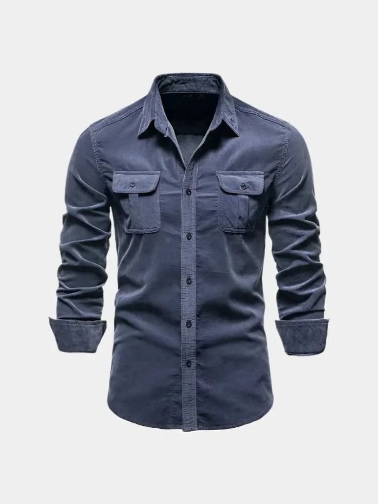 Camisa de pana para hombre, estilo casual business y versátil