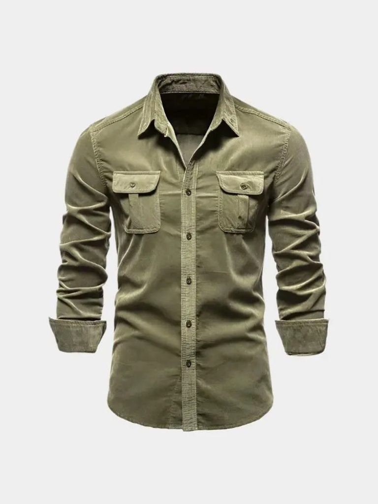 Casual Business Corduroy Shirt - Cross & Crown - Cross & Crown