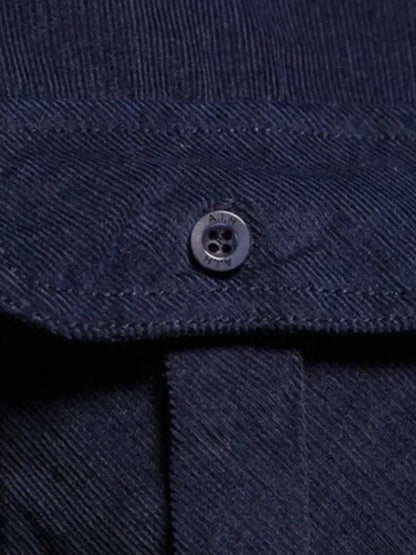 Camisa de pana para hombre, estilo casual business y versátil