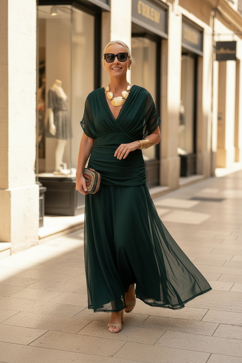 Vestido maxi elegante para mujer, cómodo y ligero para verano o fiesta