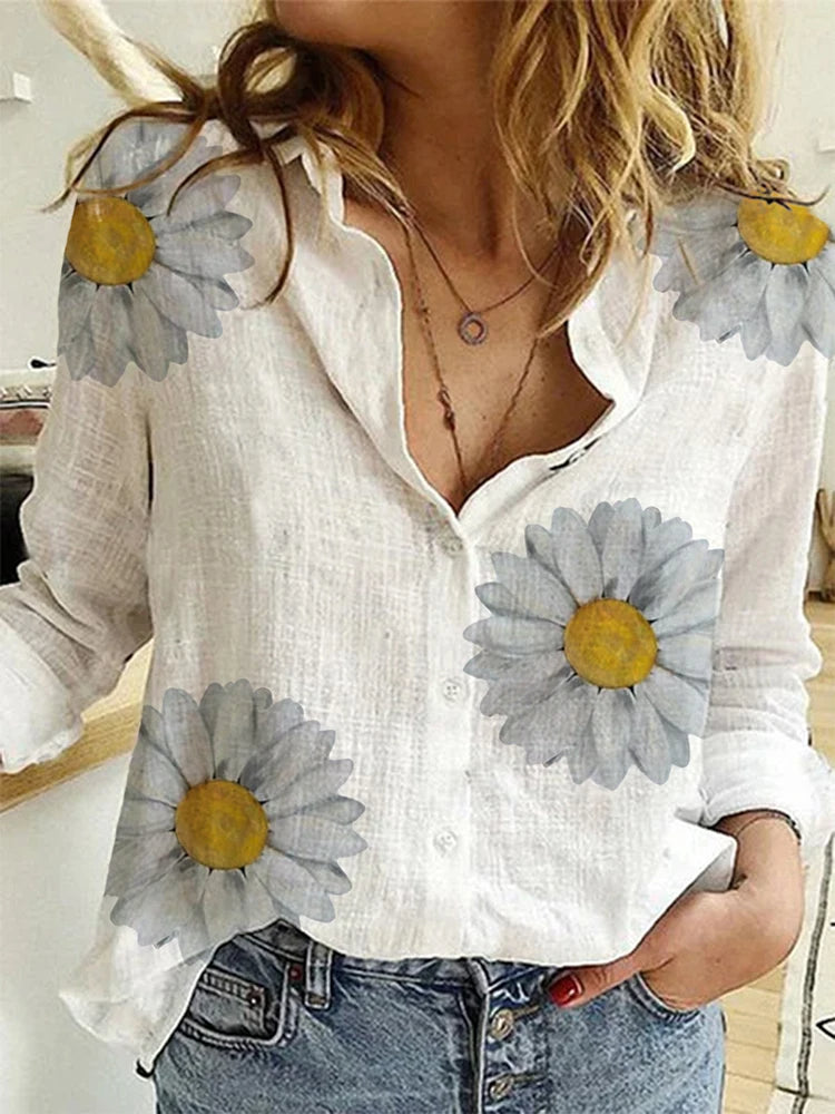 Blusa de Lino con Botones | Algodón Natural