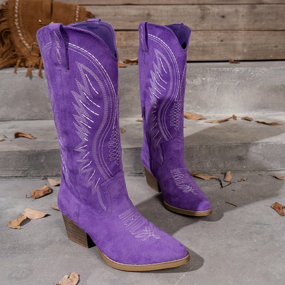 Carmen | Botas Cowboy Western con Borlé Estilo y Tacón Bloque para Mujer