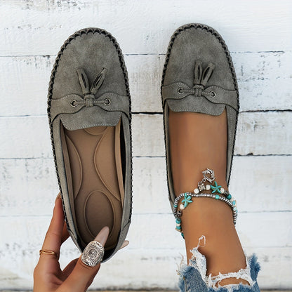 Mocasines con borlas para mujer, estilo elegante y cómodo