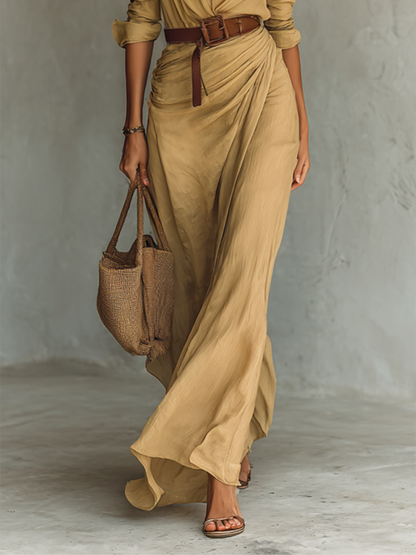 Lumin | Vestido Envolvente Elegante con Diseño Clásico de Verano