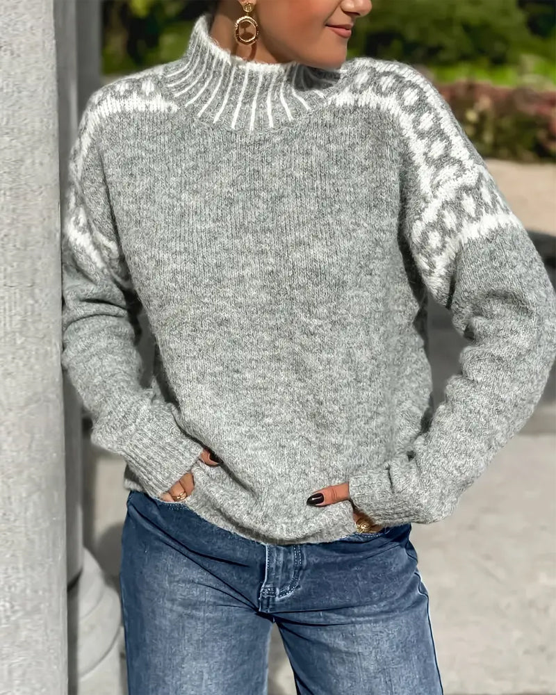 Livia | Jersey de Punto Grueso con Cuello Alto para Mujer