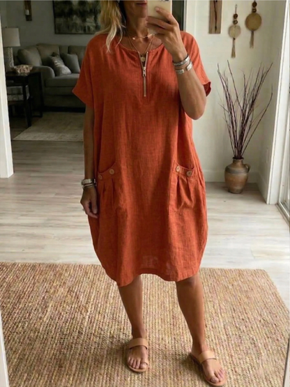 Vestido con cremallera para mujer - fresco y elegante