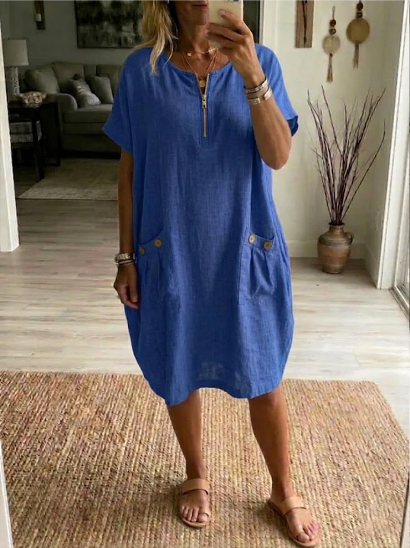 Vestido con cremallera para mujer - fresco y elegante