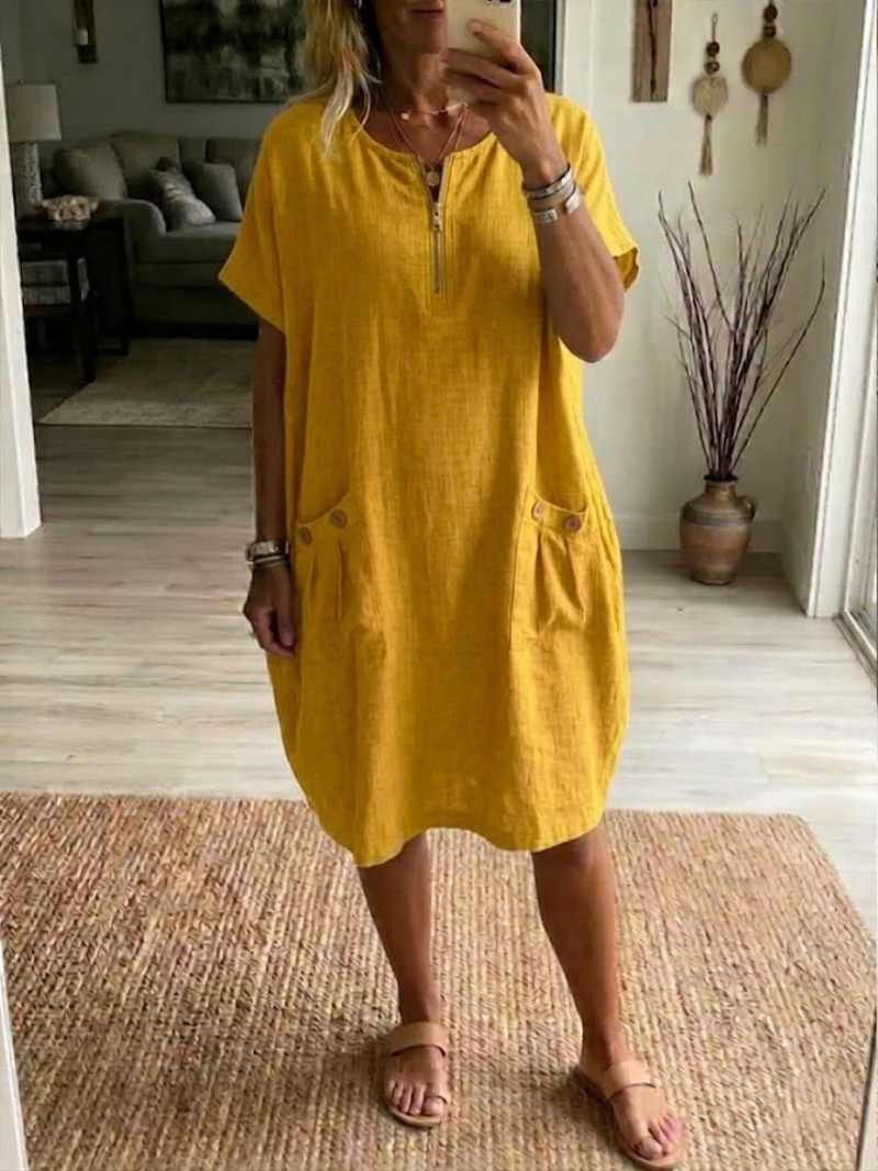 Vestido con cremallera para mujer - fresco y elegante