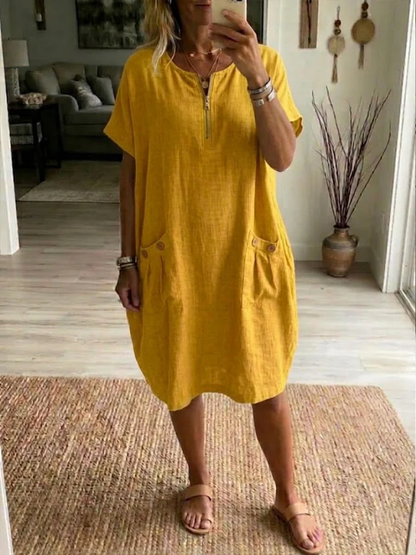 Vestido con cremallera para mujer - fresco y elegante