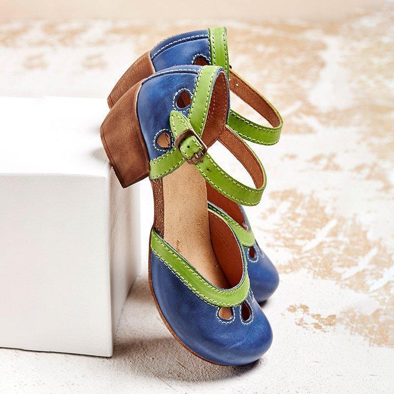 Sandalias planas ortopedicas de tacon bajo para mujer - comodidad maxima