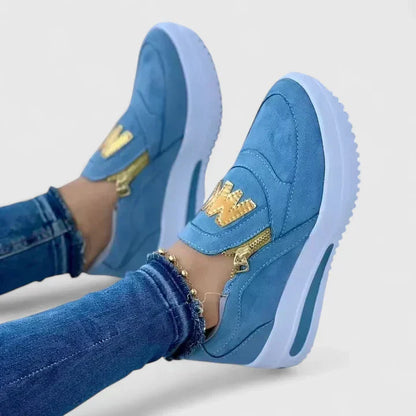 Sneakers de plataforma slip-on para mujer