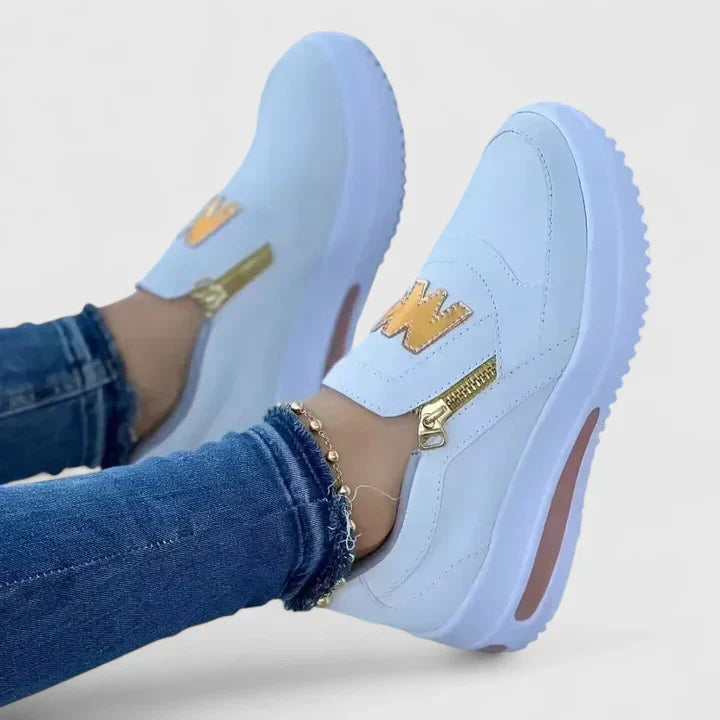 Sneakers de plataforma slip-on para mujer