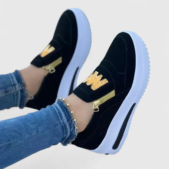 Sneakers de plataforma slip-on para mujer