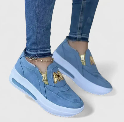 Sneakers de plataforma slip-on para mujer