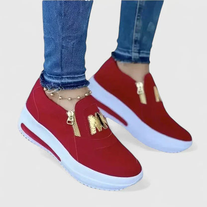 Sneakers de plataforma slip-on para mujer