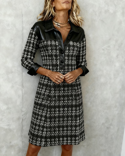 Vestido camisero con cierre de botones para mujer, ligero y chic para primavera