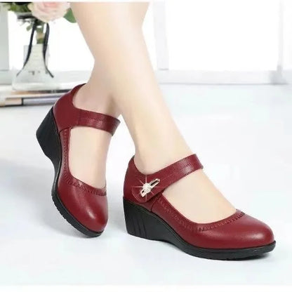 Zapatos de tacón medio elegantes con plantilla anatómica para mujer, cómodos y versátiles para oficina o diario