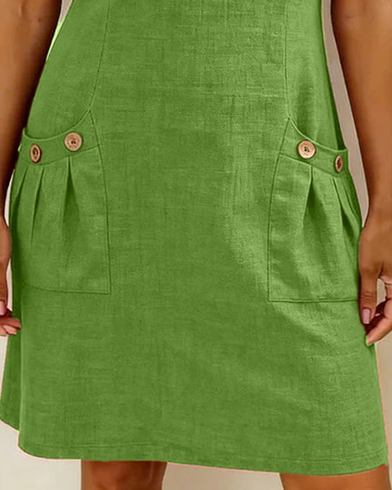 Vestido elegante de día con diseño natural y fluido para mujer - Verano
