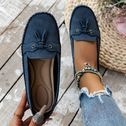 Mocasines con borlas para mujer, estilo elegante y cómodo