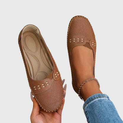 Zapatos ortopédicos tipo mocasín con plantilla ergonómica y suela flexible para mujer, cómodos y versátiles para uso diario o trabajo