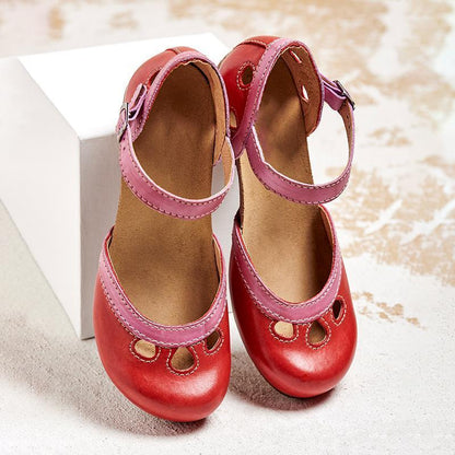 Sandalias planas ortopedicas de tacon bajo para mujer - comodidad maxima