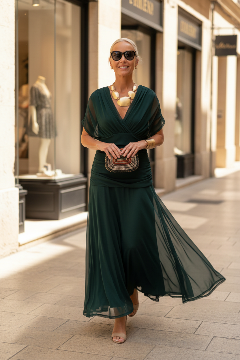 Vestido maxi elegante para mujer, cómodo y ligero para verano o fiesta