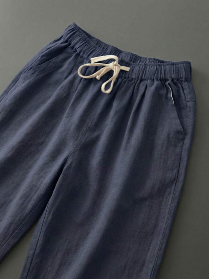 Pantalones anchos con cordón ajustable para mujer