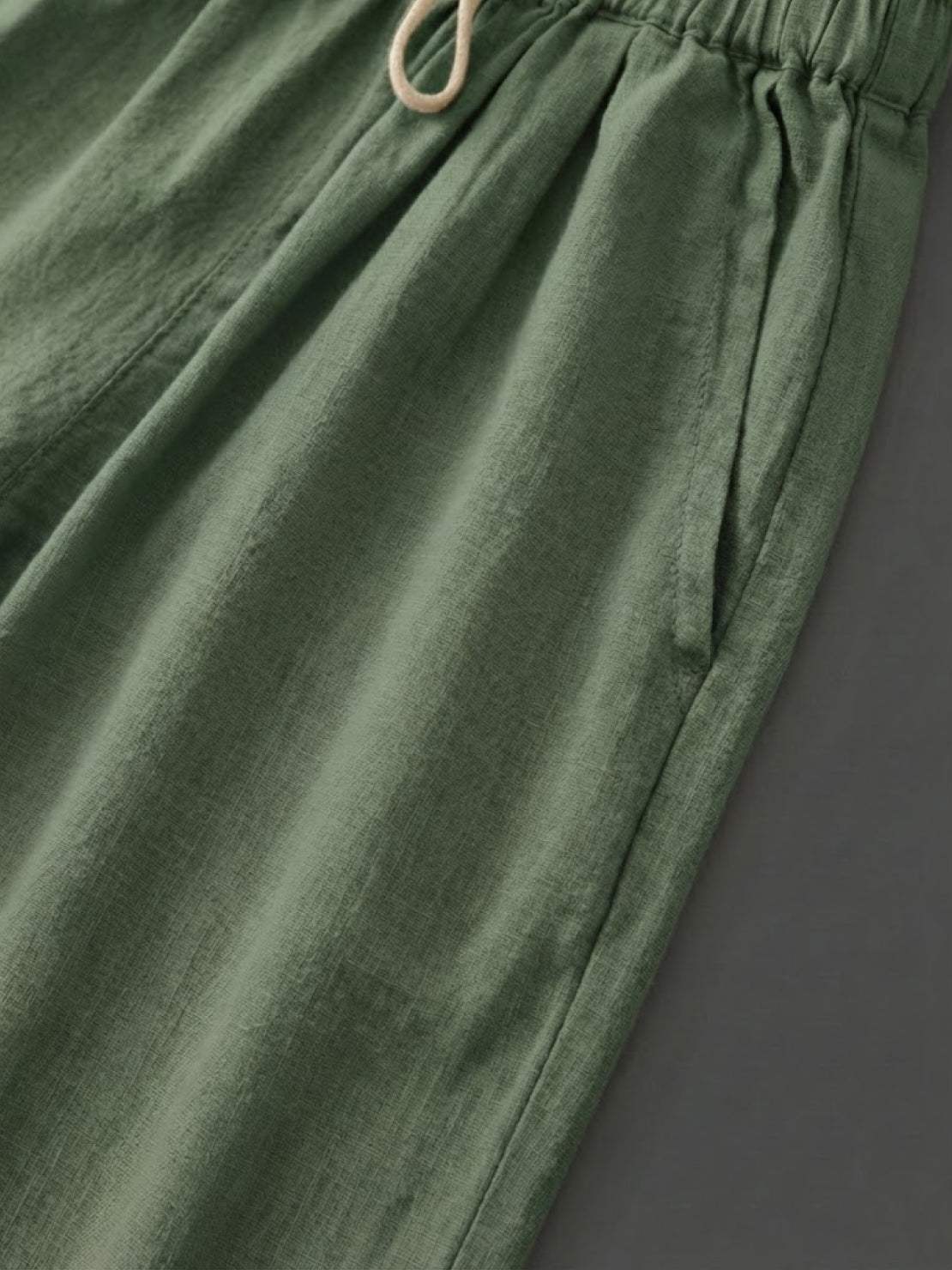 Pantalones anchos con cordón ajustable para mujer