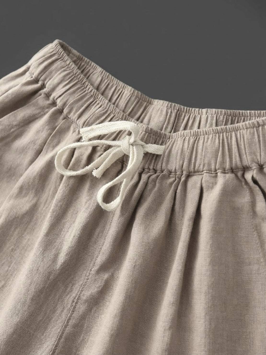 Pantalones anchos con cordón ajustable para mujer